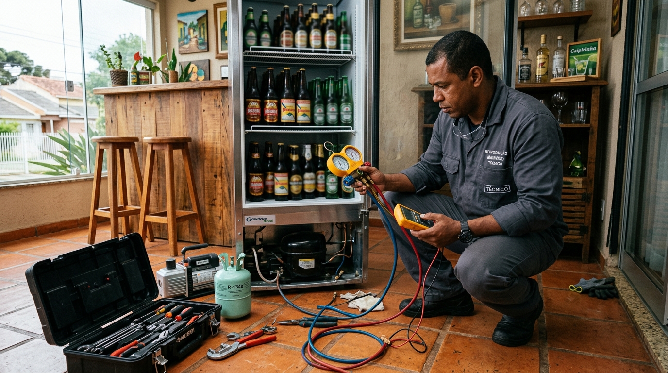 Reparo de compressor de cervejeira em Cuiabá‑MT